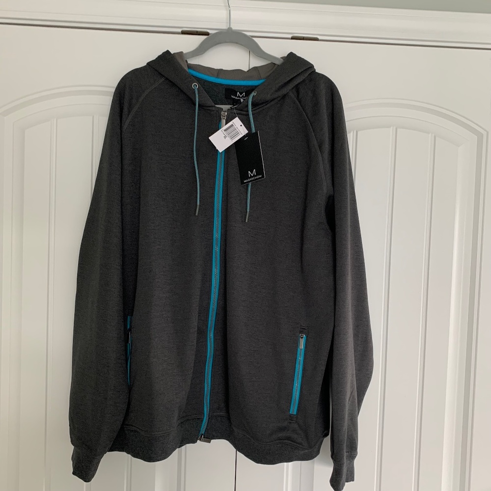 Magaschoni  Hoodie Gray/Blue XXL NWT